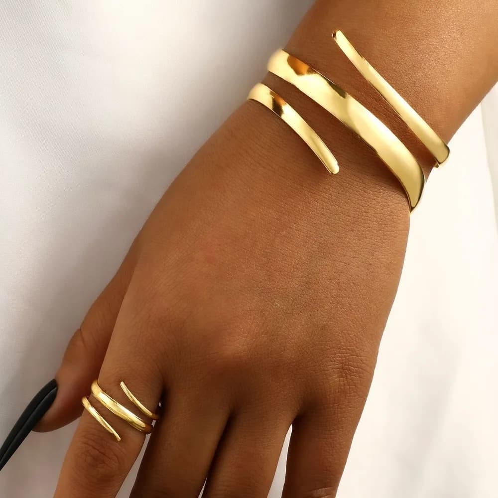 Spiral Bracelet & Ring Set